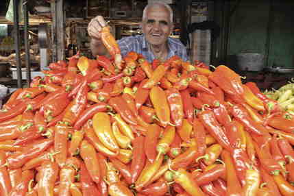 Kosovar stallholder